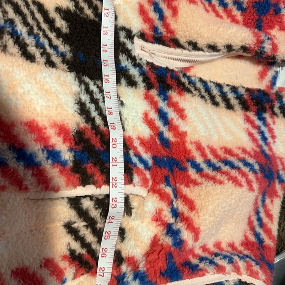 SO Vibrant Plaid Sherpa Fleece Jacket - Picture 9 of 9